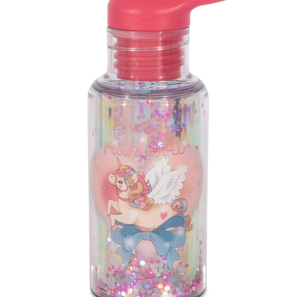 Konges Sløjd Glitter drikkeflaske med tut, Over the rainbow