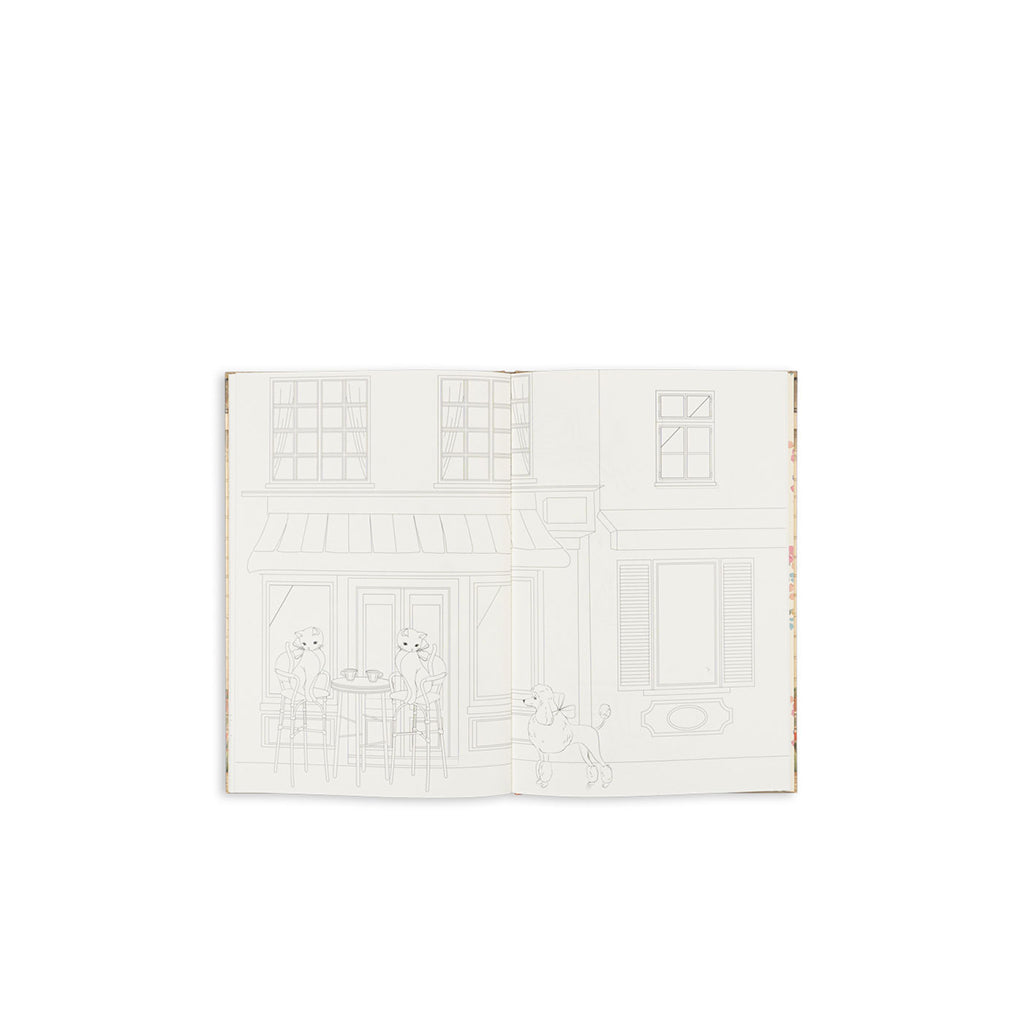 Konges Sløjd Malebok med klistremerker, House of flower - Multi