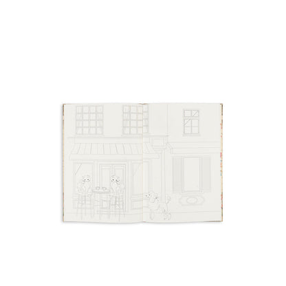 Konges Sløjd Malebok med klistremerker, House of flower - Multi