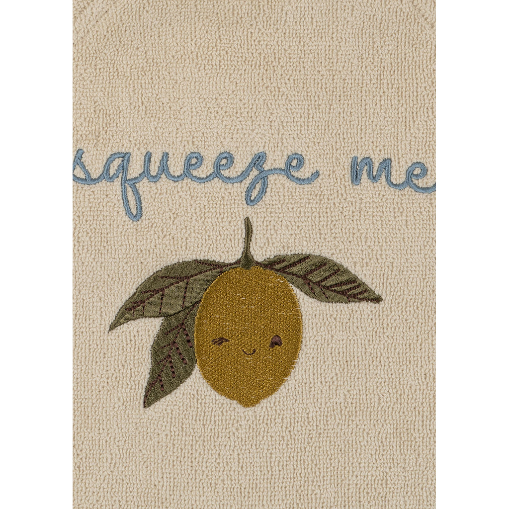 Konges Sløjd Terry badekåpe til barn, Lemon - Str. baby, smårolling, junior