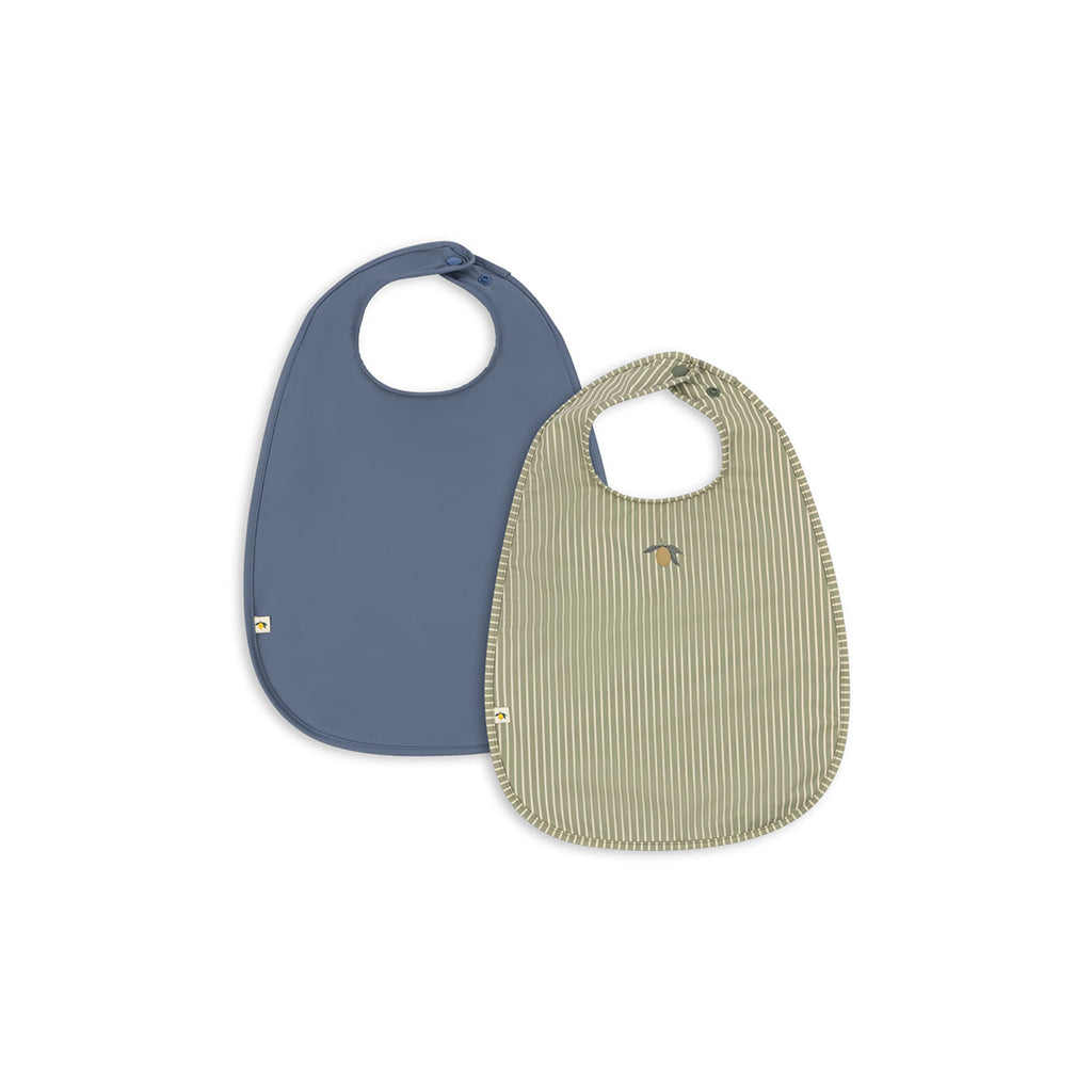 Konges Sløjd Konges Sløjd smekke, 2-pk - Tea stripe/flint Stone