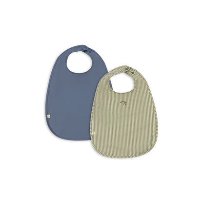 Konges Sløjd Konges Sløjd smekke, 2-pk - Tea stripe/flint Stone