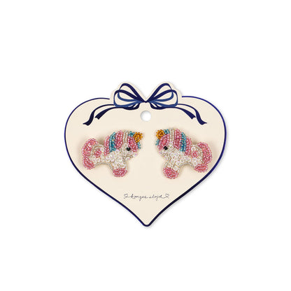 Konges Sløjd Hårspenner med perler, 2-pakning - Unicorn beaded