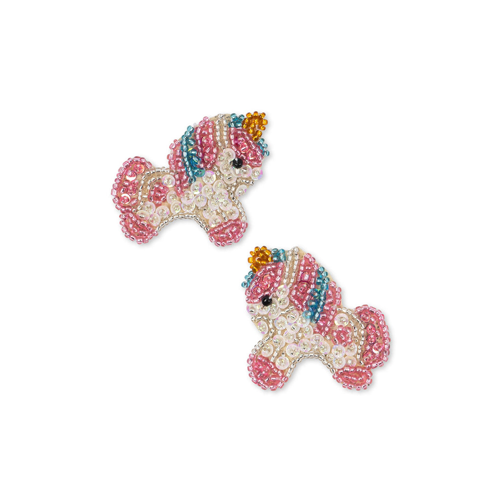 Konges Sløjd Hårspenner med perler, 2-pakning - Unicorn beaded
