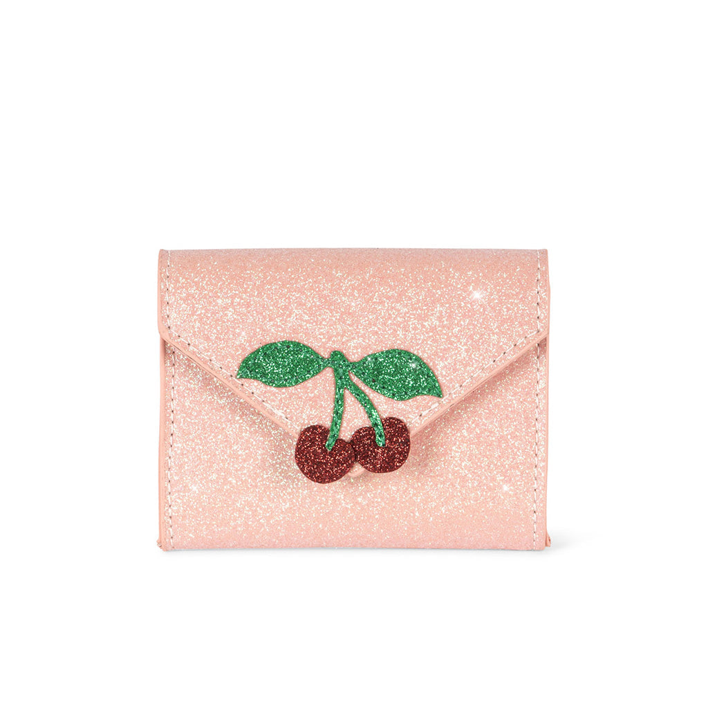 Konges Sløjd Love letter lommebok for barn, rosa glitter