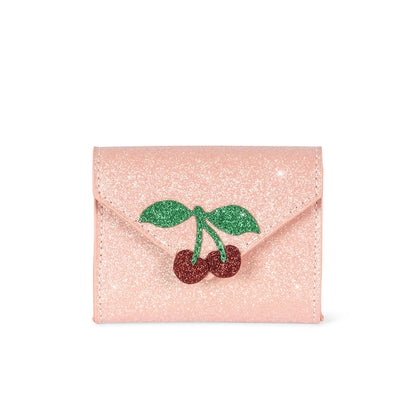 Konges Sløjd Love letter lommebok for barn, rosa glitter