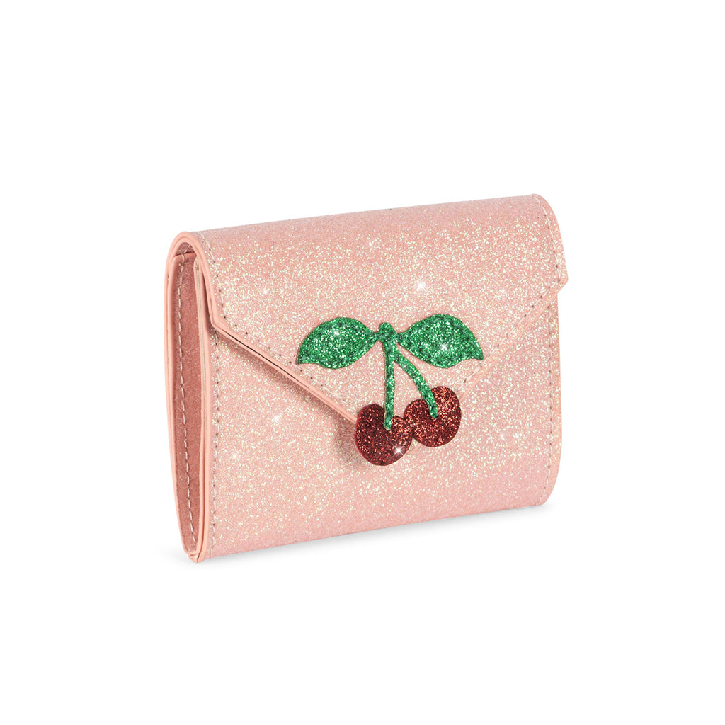 Konges Sløjd Love letter lommebok for barn, rosa glitter