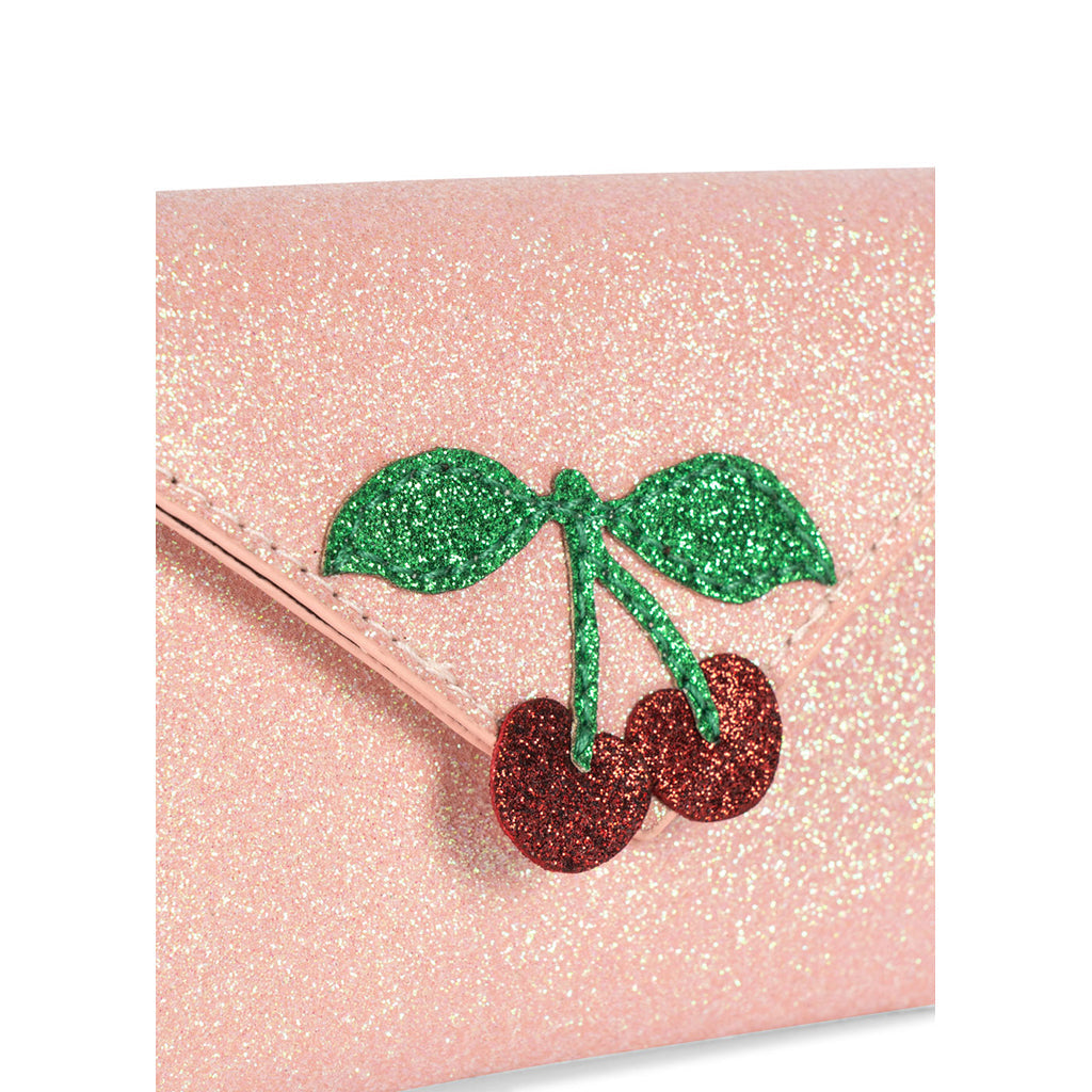 Konges Sløjd Love letter lommebok for barn, rosa glitter