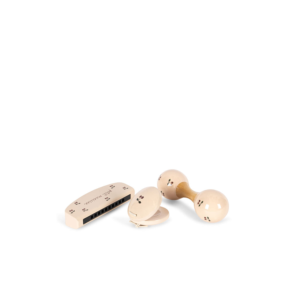 Konges Sløjd Petit Cherry Glossy, sett med 3 musikkinstrumenter - Cherry
