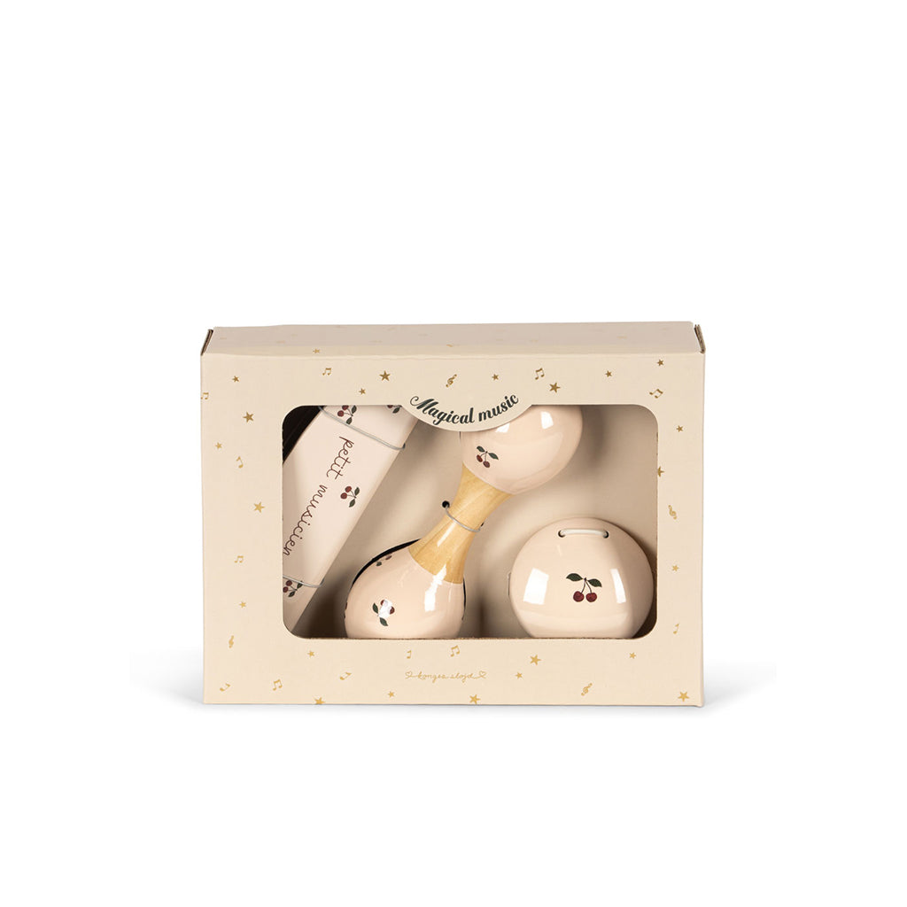 Konges Sløjd Petit Cherry Glossy, sett med 3 musikkinstrumenter - Cherry
