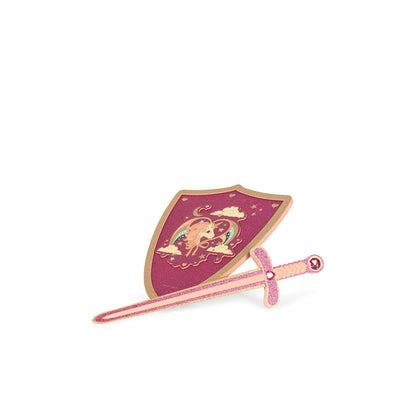 Konges Sløjd Riddersett med sverd og skjold, Pink