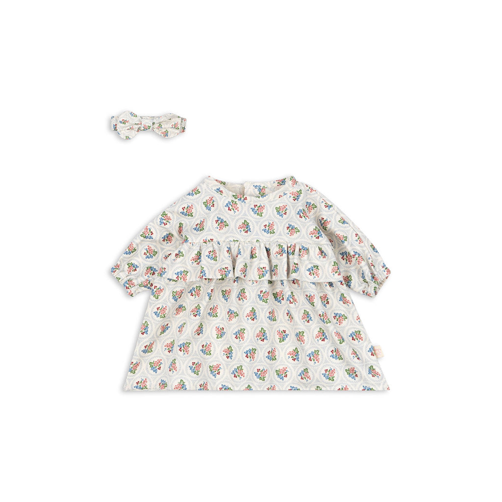 Konges Sløjd dukketøy, Kjole og hårbånd - Mellow rose