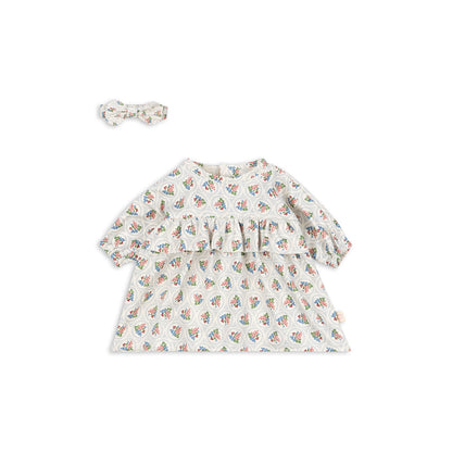 Konges Sløjd dukketøy, Kjole og hårbånd - Mellow rose