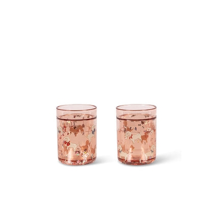 Konges Sløjd glitterkopp, 2-pak – Woof letter rose
