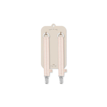 Konges Sløjd smokkelenke, økologisk - Stripe Petite Rose
