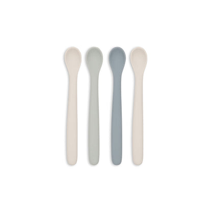 Konges Sløjd skjeer i silikon, 4-pakning - Onyx