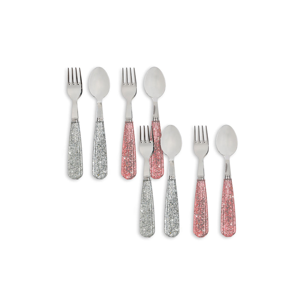 Konges Sløjd bestikksett i rustfritt stål, 8 stk. - Sparkling blush/blue