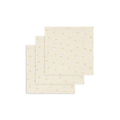 Konges Sløjd stofble, økologisk muslin, 3-pak - Lemon Dot