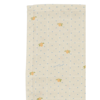 Konges Sløjd stoffbleie, økologisk muslin, 3-pakning – Lemon Dot