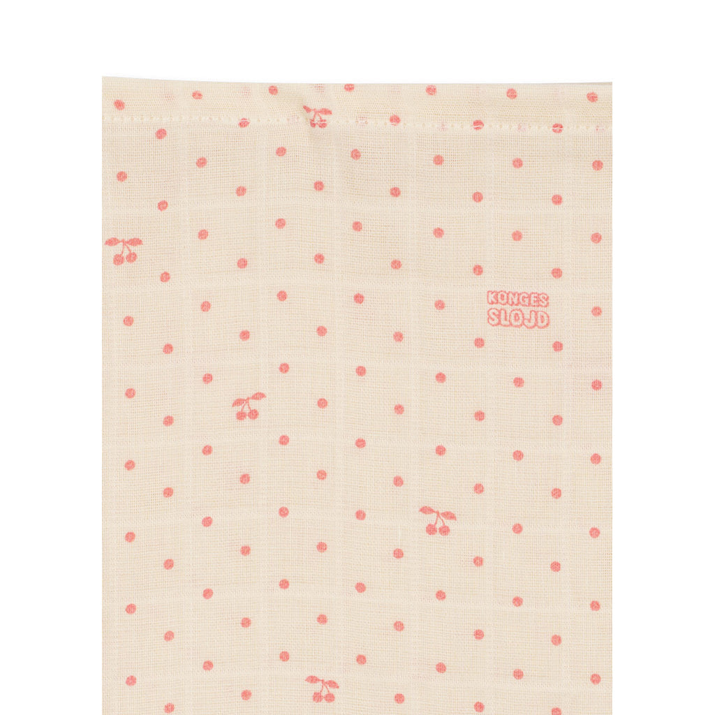 Konges Sløjd stoffbleie, økologisk musselin, 3-pakning - Cherry Dot
