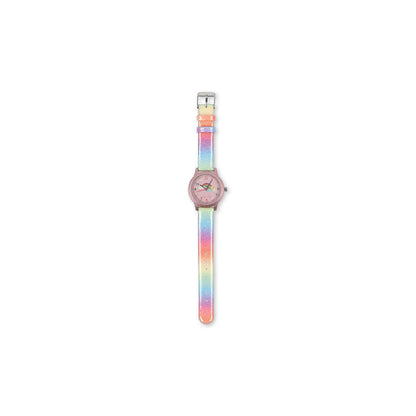 Konges Sløjd armbåndsur til børn, Rainbow glitter
