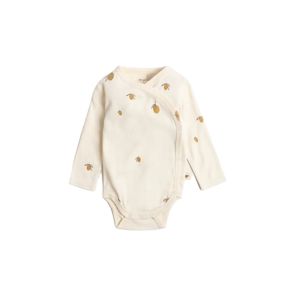 Konges Sløjd bodystocking, Newborn, Lemon - Str. 0-6 mdr.