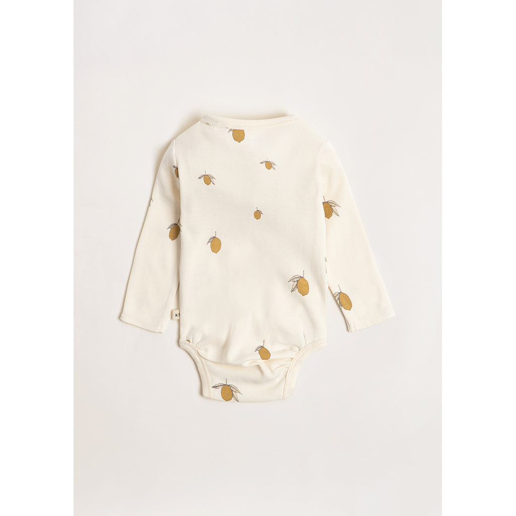Konges Sløjd body, Newborn, Lemon – Str. 0–6 mnd.