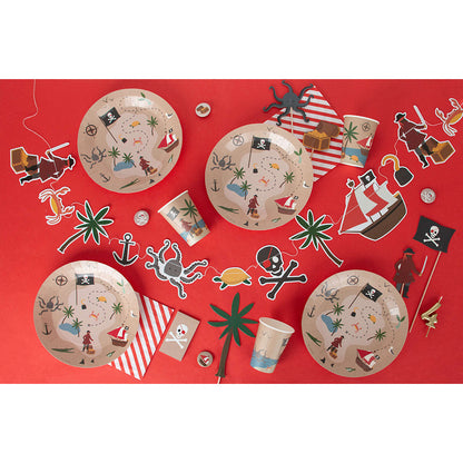 My Little Day papptallerkener, 8 stk. Pirat