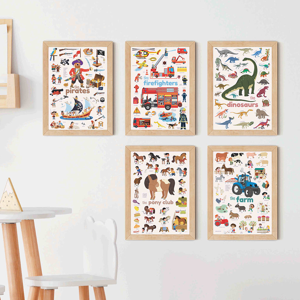 Poppik klistremosaikk i papir, plakat med 27 klistremerker – Pony club