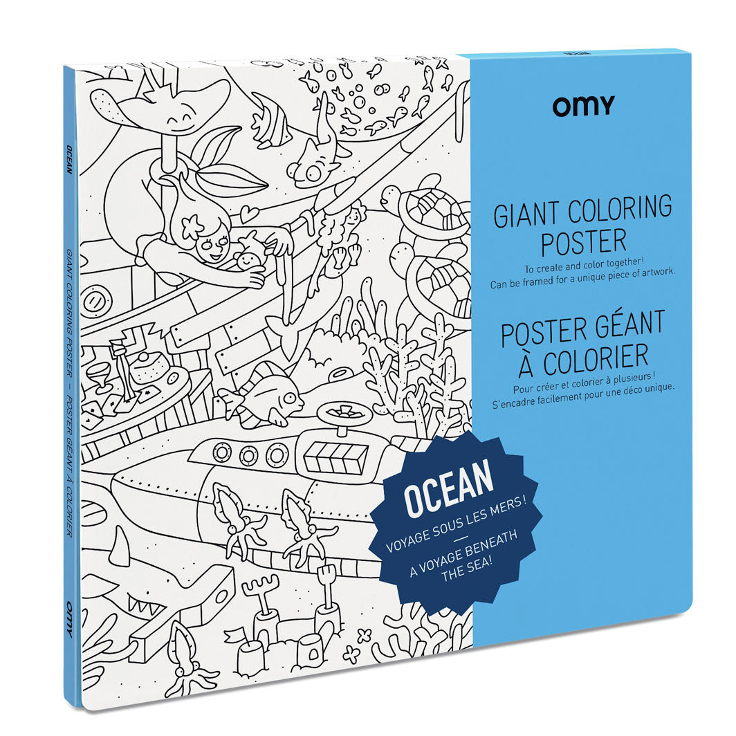 Omy stor plakat til fargeleggning, 70 x 100 cm - Dinos