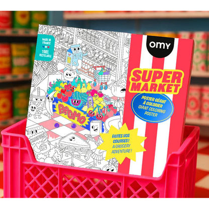 Omy stor plakat for fargelegging, Supermarket