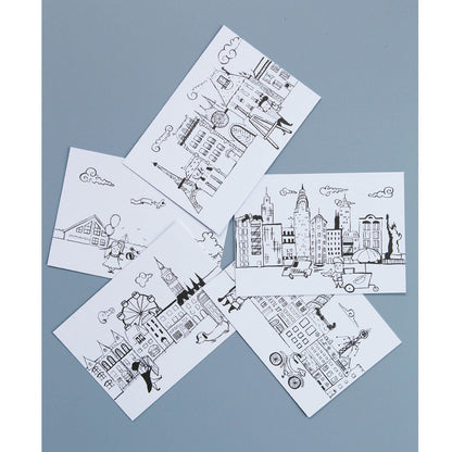 Lirum Larum Leg postkort, Special Edition, 5 stk. - Storbyer