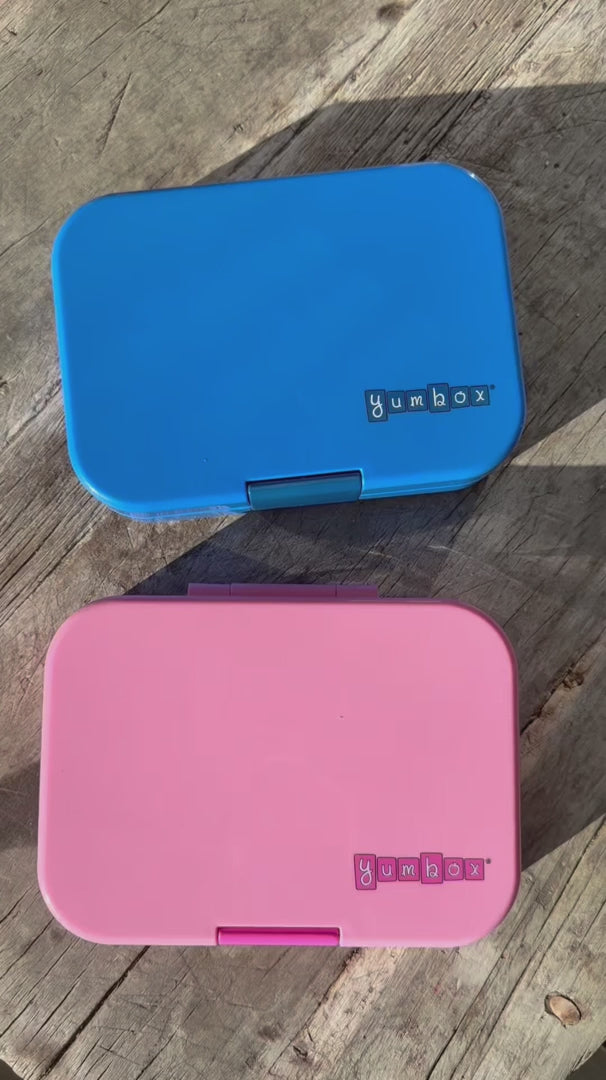 Yumbox matboks m. 6 rom, Original - Funny monster - surf blue