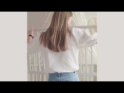 Cam Cam Harlekin baby sprinkelseng, Hvit