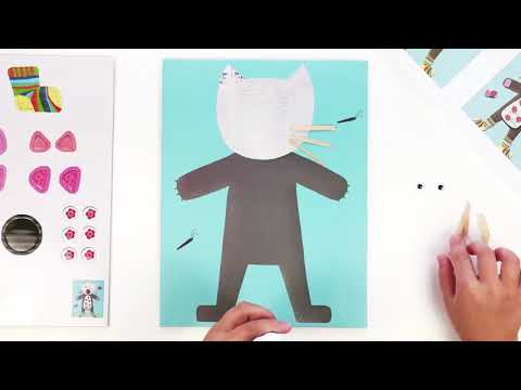 Djeco collage sett, dyremotiver