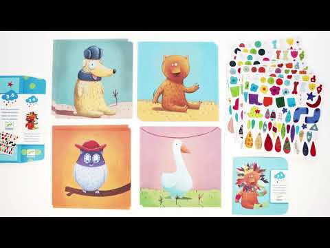 Djeco kreativt klistermerkesett - lag dyr