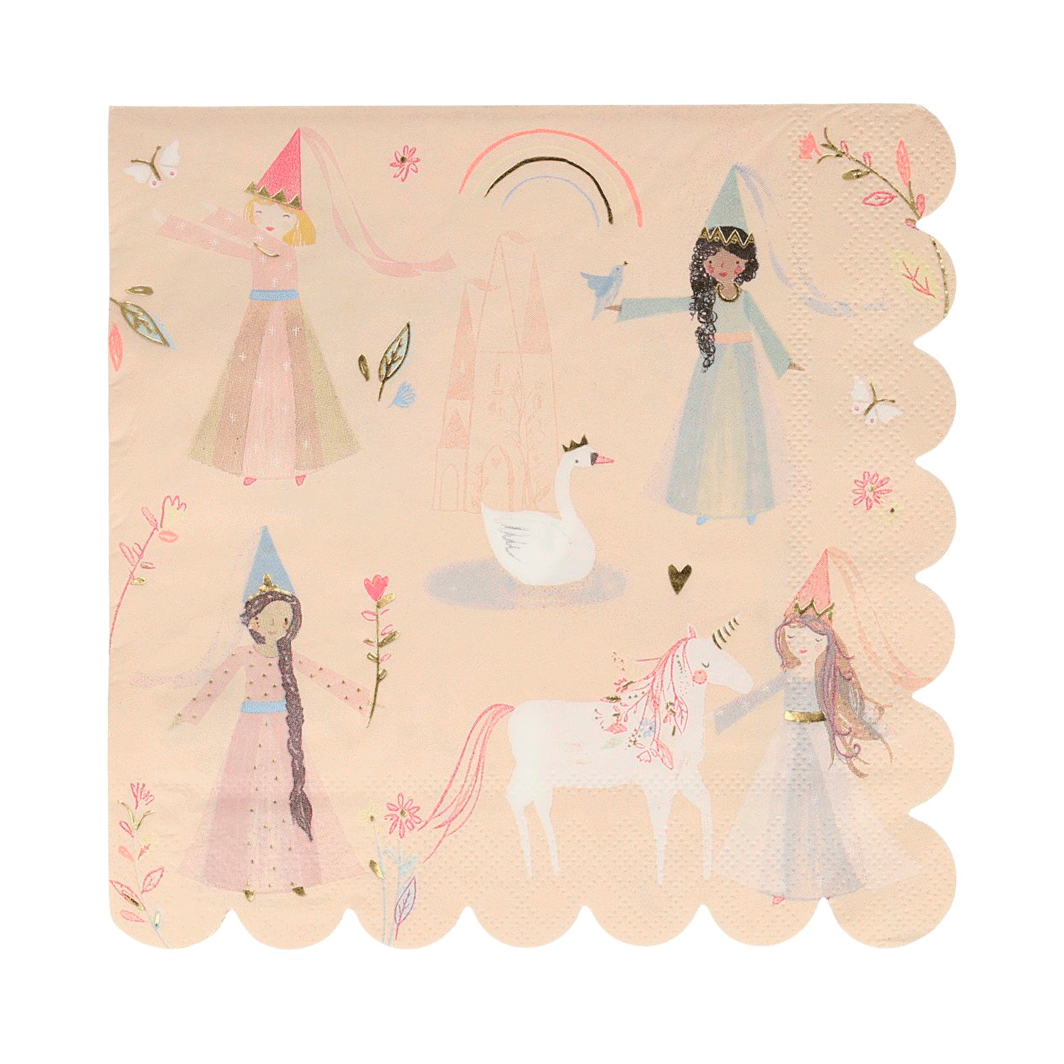 Meri Meri servietter str. L, Magical princess - 16 stk