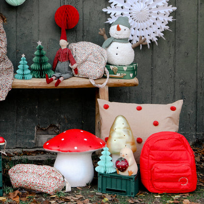 ferm Living pute, Dot Tuftet - Camel/red