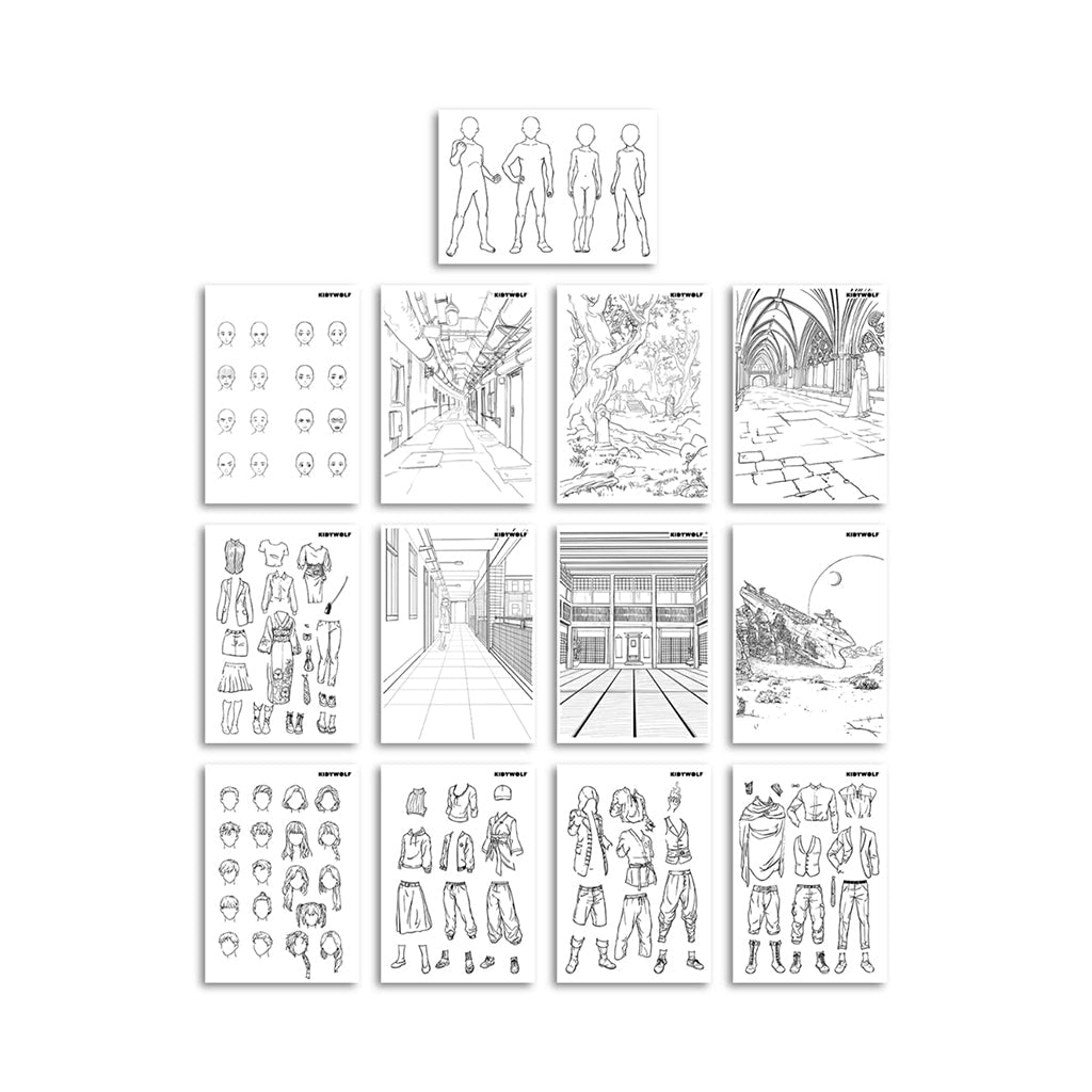 KidyDraw tegnetavle med lys, Manga