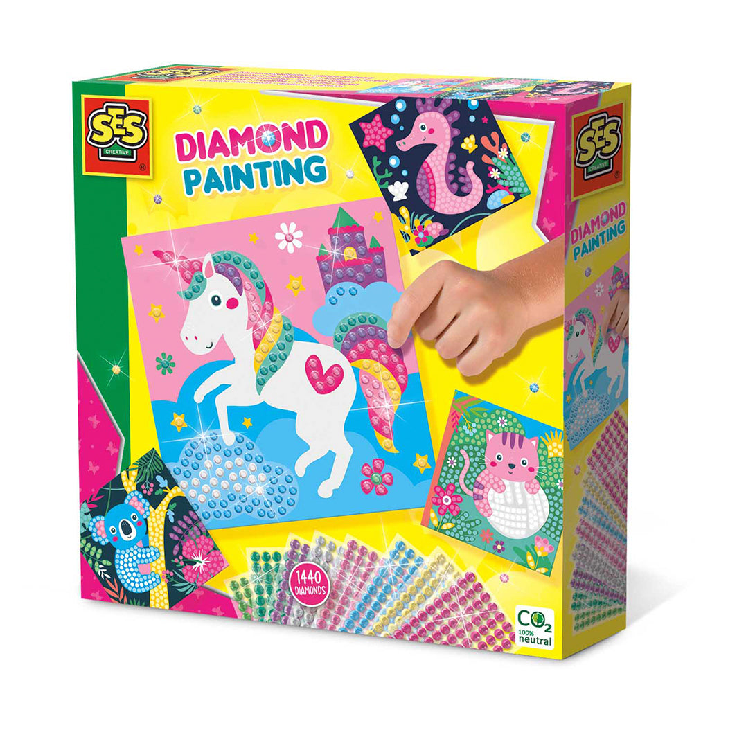 SES Creative, Mal med diamanter – Glade dyr