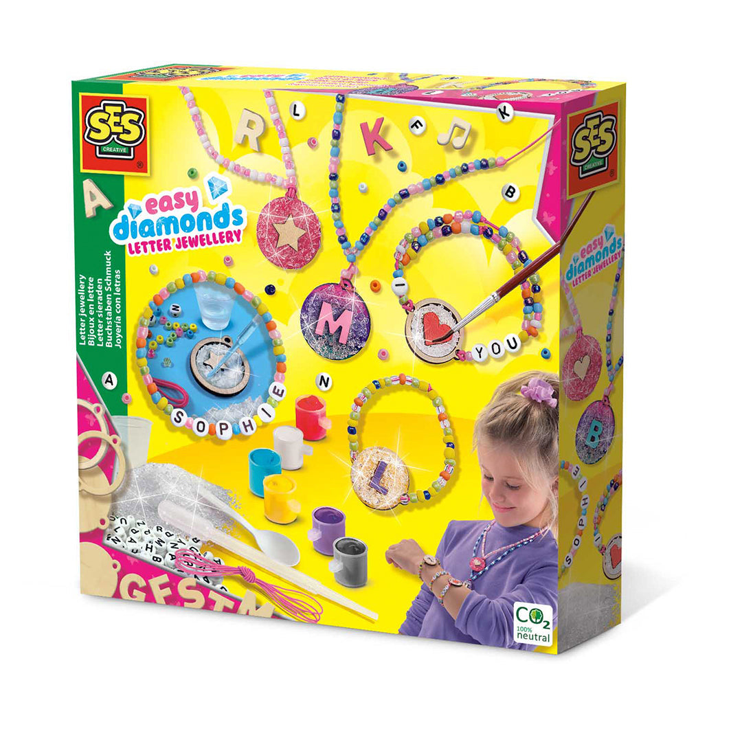 SES Creative Smykker, Bokstaver og diamantglitter
