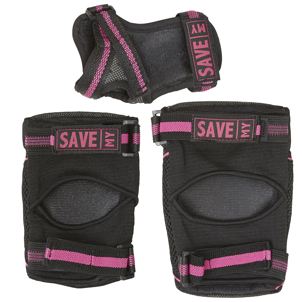 Save My Bones, Beskyttelsesutstyr til rulleskøyting, pink - Str. XS-M