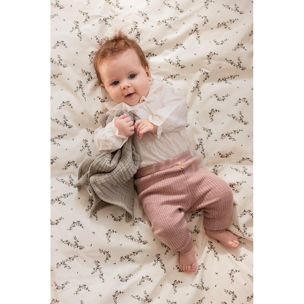 Sebra babysengetøy, økologisk – Powder Blossom