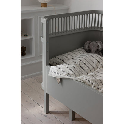 Sebra Juniorsengetøy, økologisk -  Cream Stripe