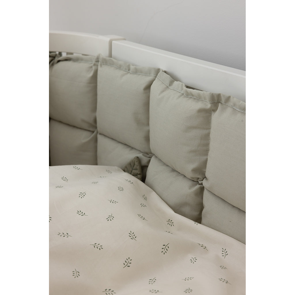 Sebra sengekant, kapok, halv lengde - Mist green