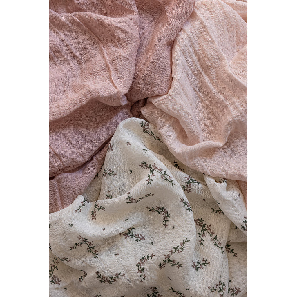 Sebra Stofkluter, 3 stk. - Powder blossom, rose