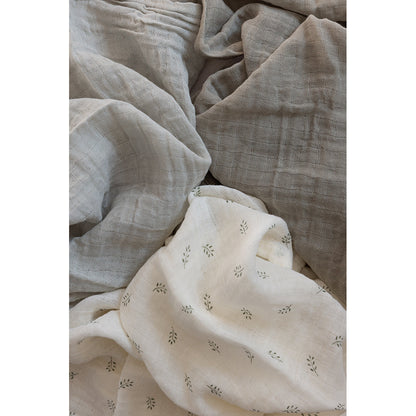 Sebra Tøybleier, 3 stk. - Sophora leaves, Mist green