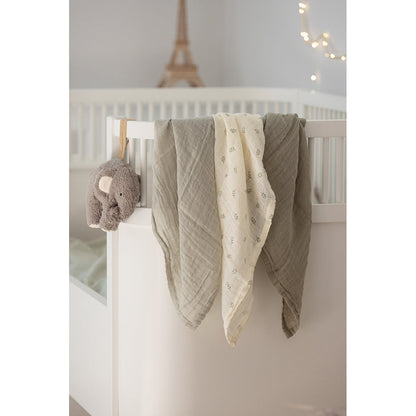 Sebra Tøybleier, 3 stk. - Sophora leaves, Mist green