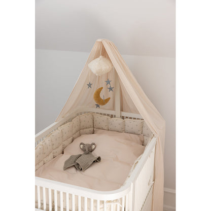 Sebra baby sengetøy, økologisk - Birchbark Rose