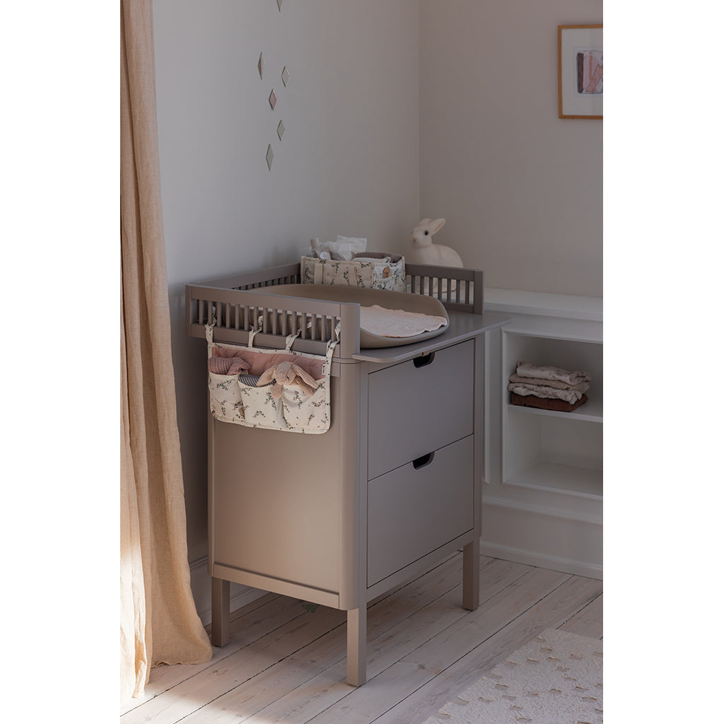 Sebra organizer med 3 lommer, OCS - Powder blossom